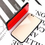 Wholesale iPhone 8 Plus / 7 Plus Tempered Glass Hybrid Case Cover (Red)